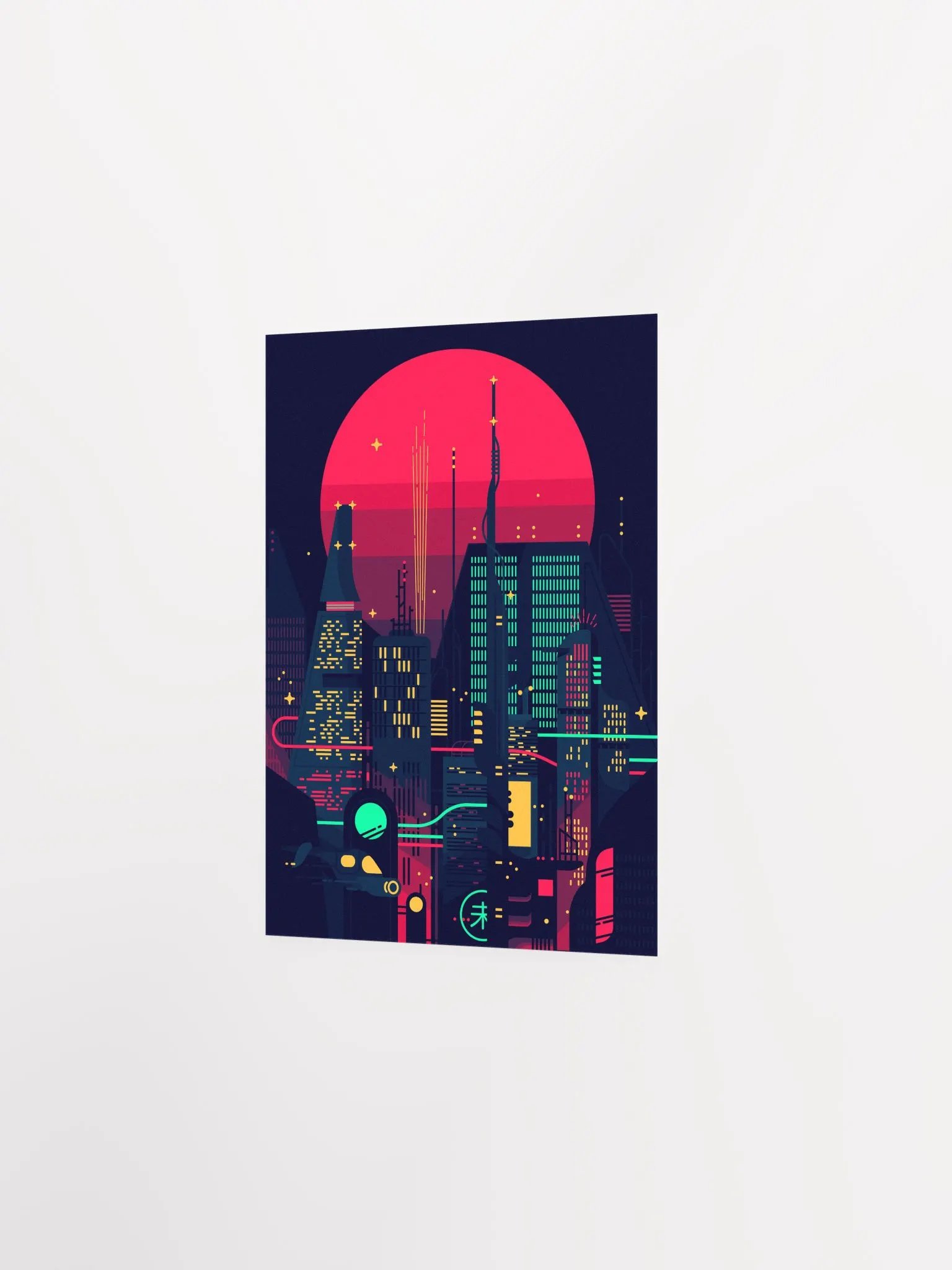 Synthwave Neon City (Bladerunner 1982 style) [synthwave/vaporwave/cyberpunk] — aesthetic poster, retrowave poster, neon print, movie poster product image (8)