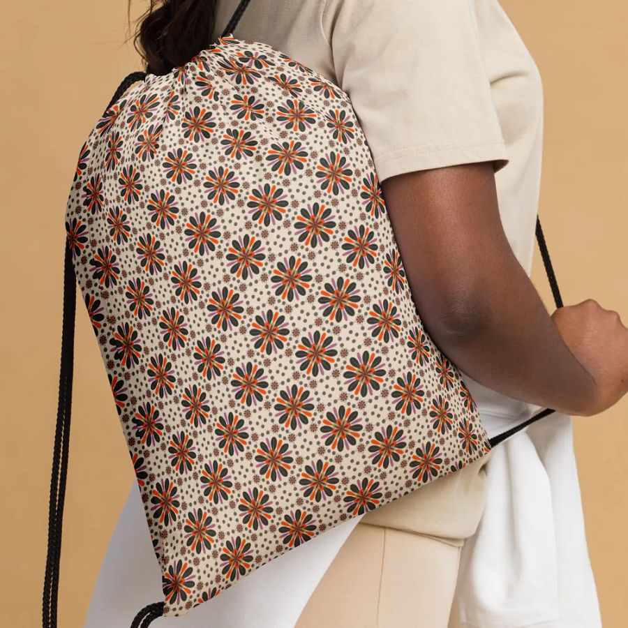 Autumn Flowers Drawstring Bag product image (4)