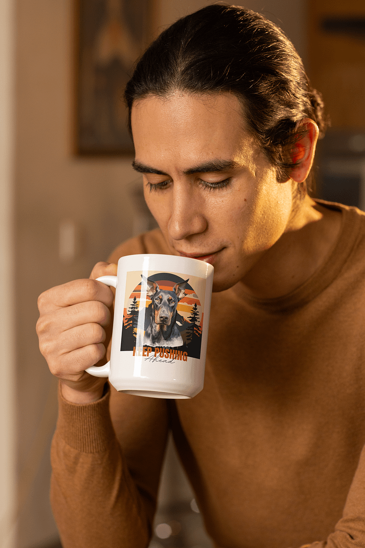 Keep Pushing Ahead Doberman Mug product image (1)