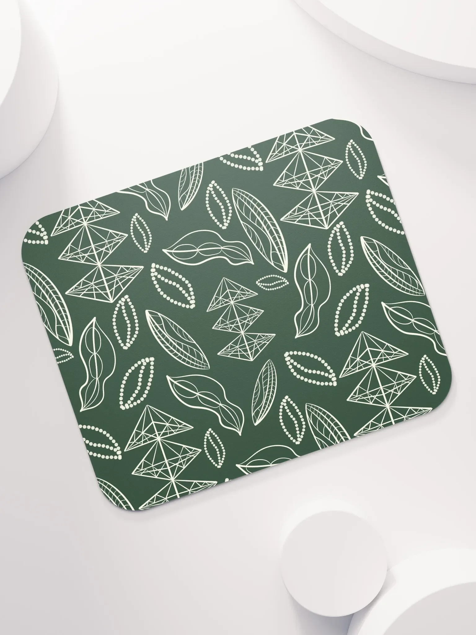 El Yunque Brew Bliss: Abstract Coffee Bean Tribal Mousepad product image (7)