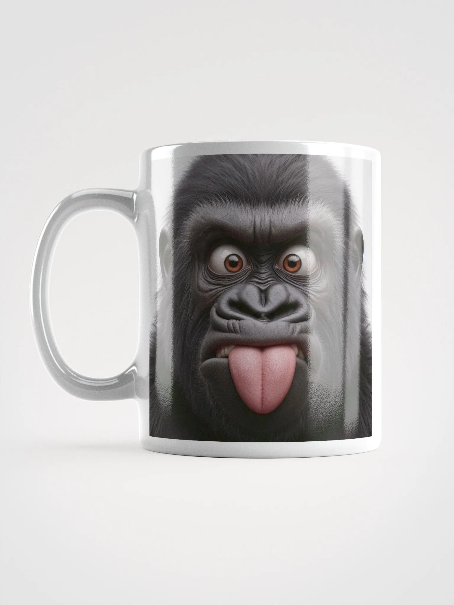 Rude Gorilla #Humorous Mug - White product image (6)