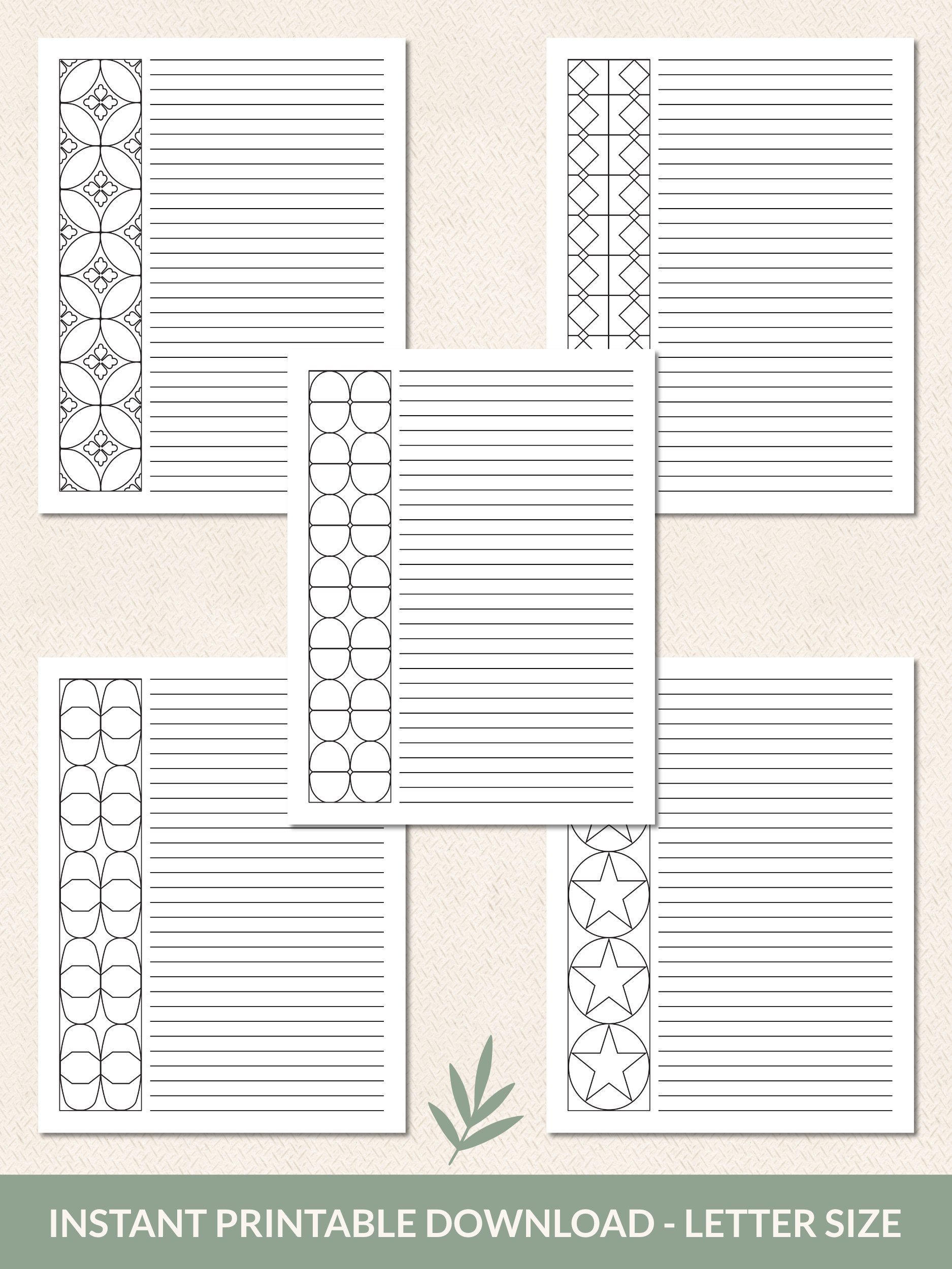 Printable 34-Page Geometric Pattern Coloring Journal product image (2)