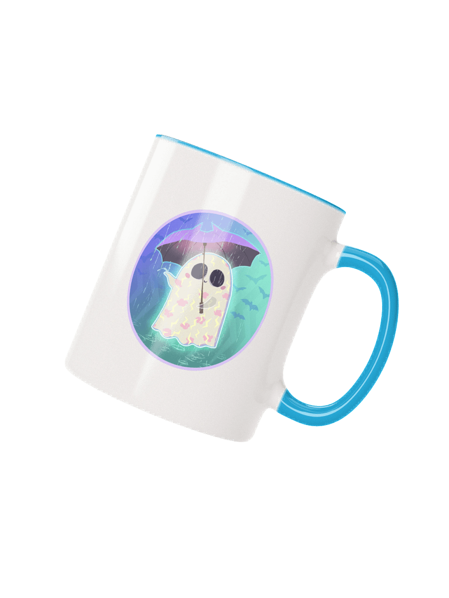 Pastel Little Ghost in the Rain - Ceramic Mug product image (1)