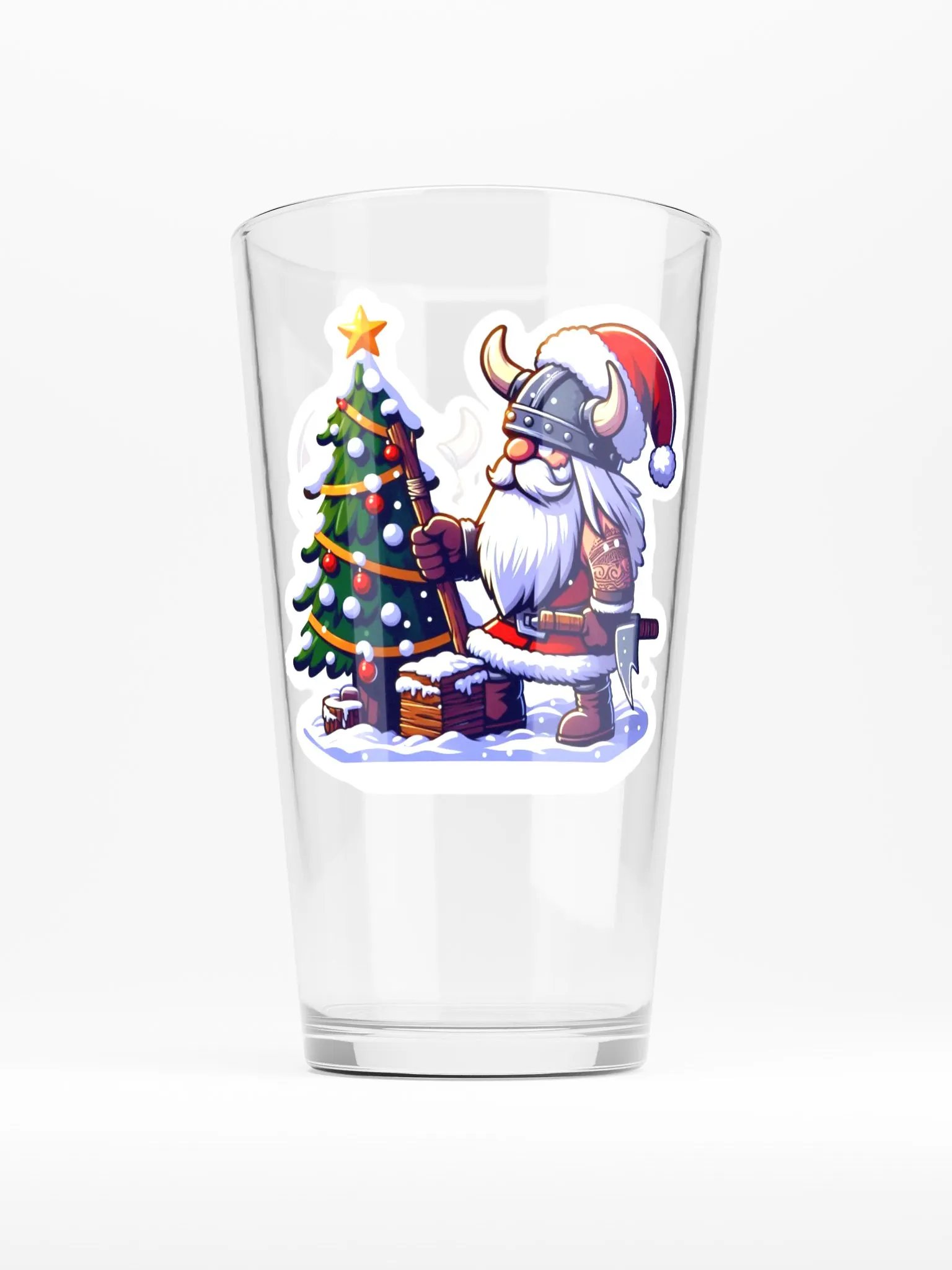 Axe Christmas Tree Pint Glass product image (1)