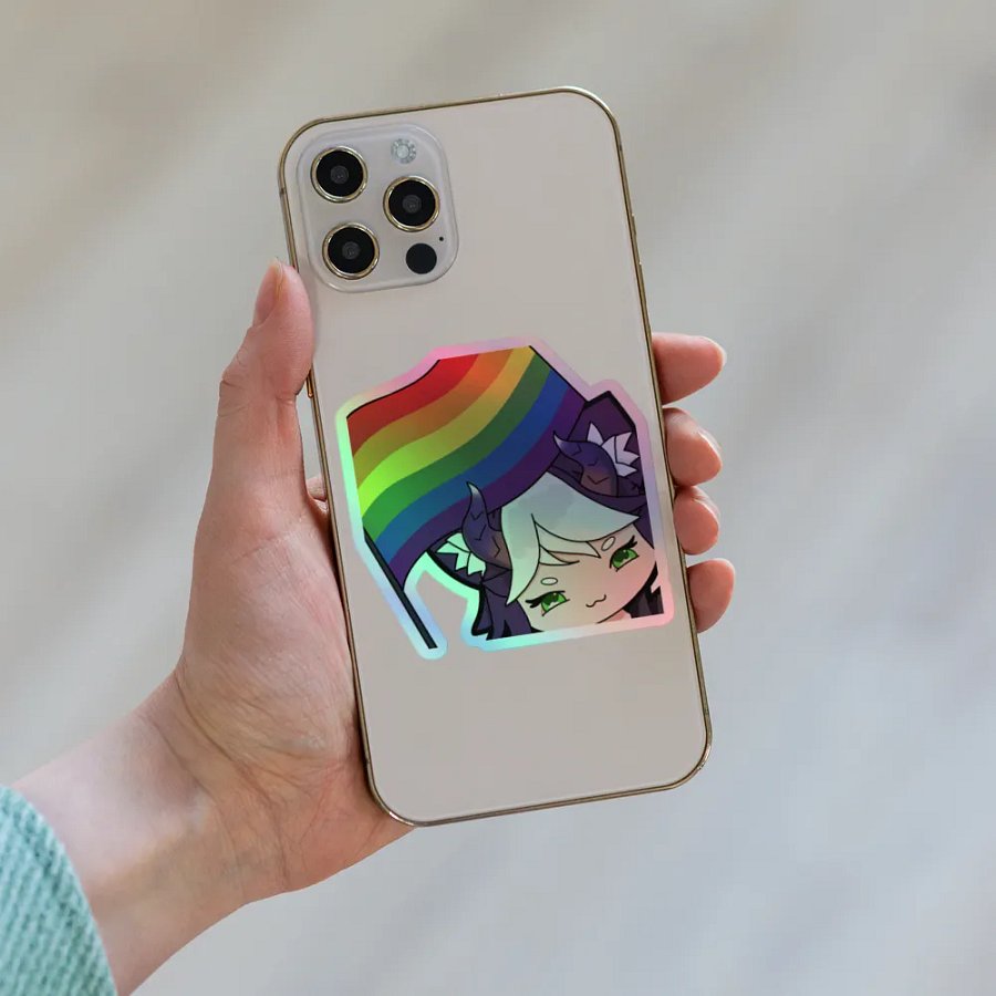 Pride Loki Sticker Holo Sticker (Multiple Sizes) product image (6)