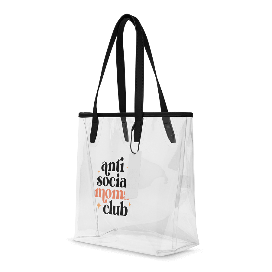 anti social Mom's Club Clear Tote Bag product image (4)