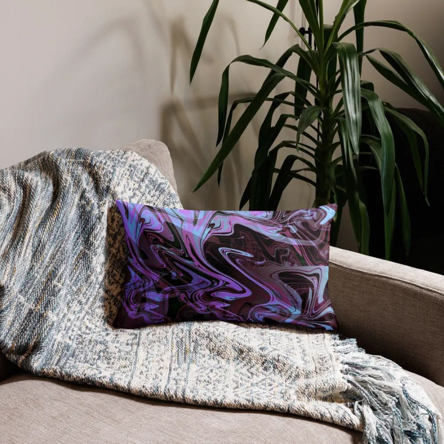 Pink, Black and Blue Swarm Pattern Pillow Case product image (20)