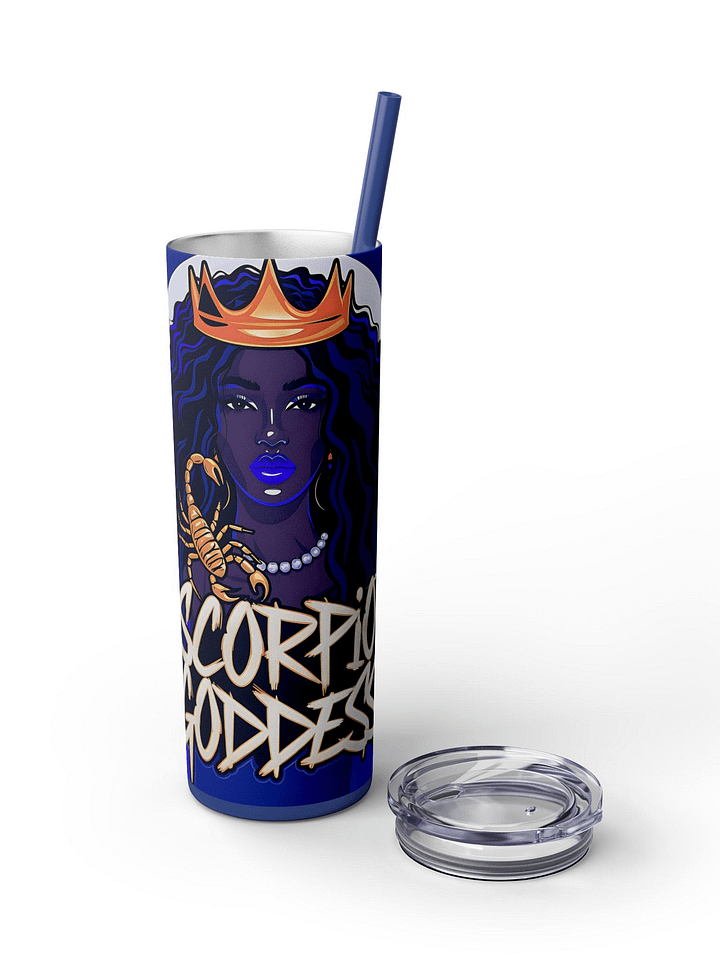 Scorpio Goddess Tumbler Wrap - 20oz Sublimation Skinny Tumbler Wrap, Bold Astrology Design for Scorpio Queen, Perfect Zodiac Gift product image (2)