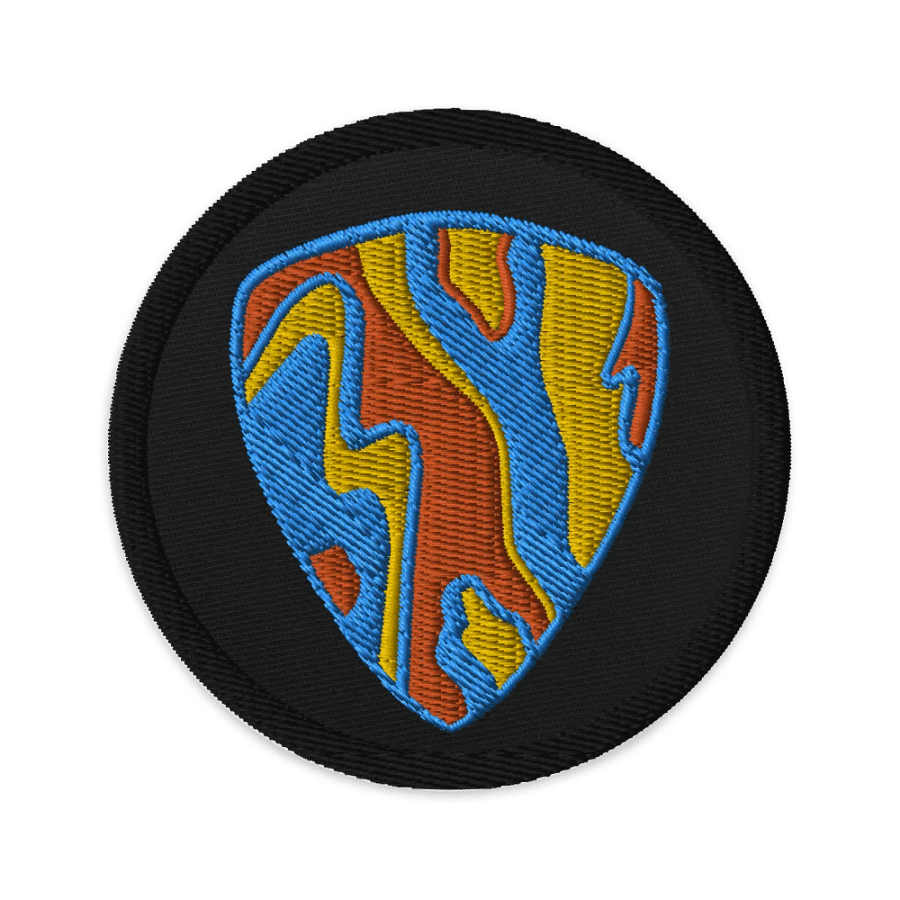 Marble Guitar Pick Embroidered Patch product image (1)