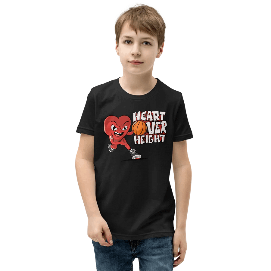 Youth Red Heart Over Height T-Shirt product image (3)