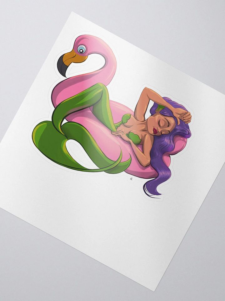Mermaid Flamingo Floatie Sticker product image (2)