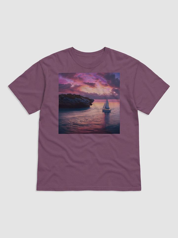 Capture the Serenity: Sunset Sail T-Shirt product image (13)