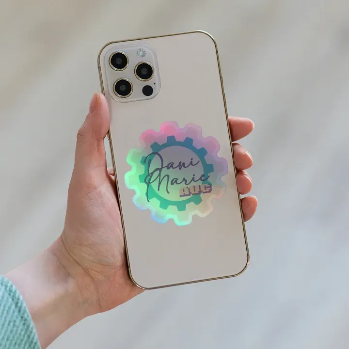 DaniMarieAUC Logo Holographic Cut Sticker product image (1)