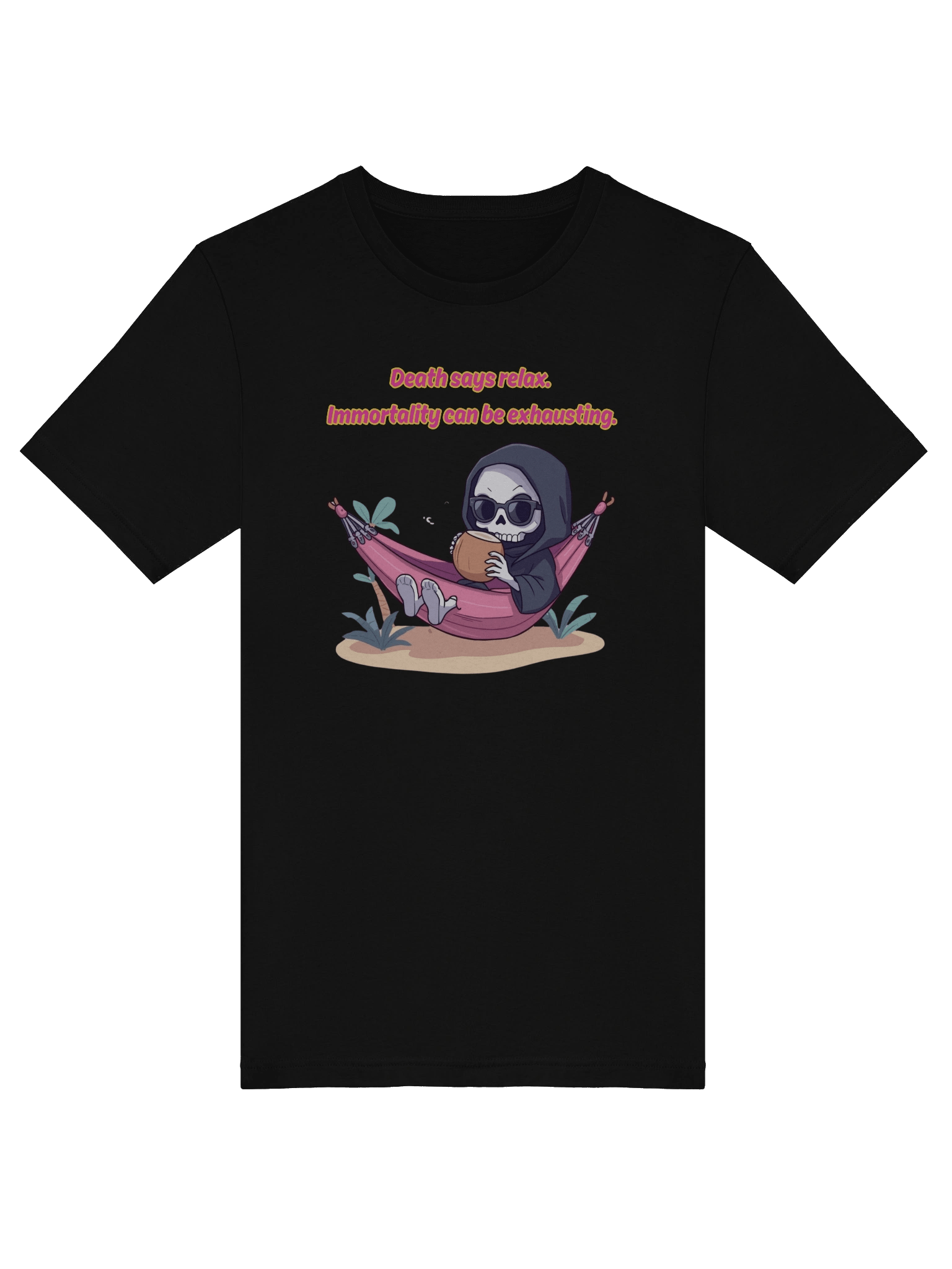 Death Says Relax Graphic Tee product image (33)