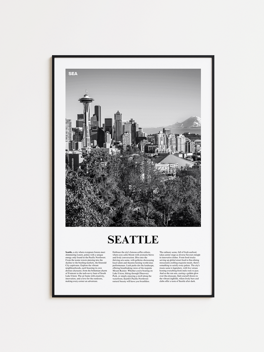 Seattle 01 Newspaper Poster product image (1)