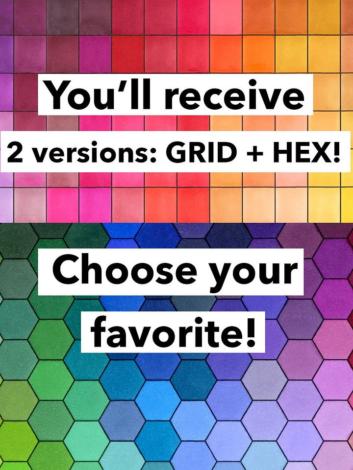 Ohuhu Color Chart - 341 Honolulu Colors in Chromatic Order (Hex + Grid) product image (2)