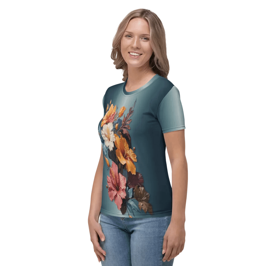 Floral Themed All Over Print T-shirt product image (4)
