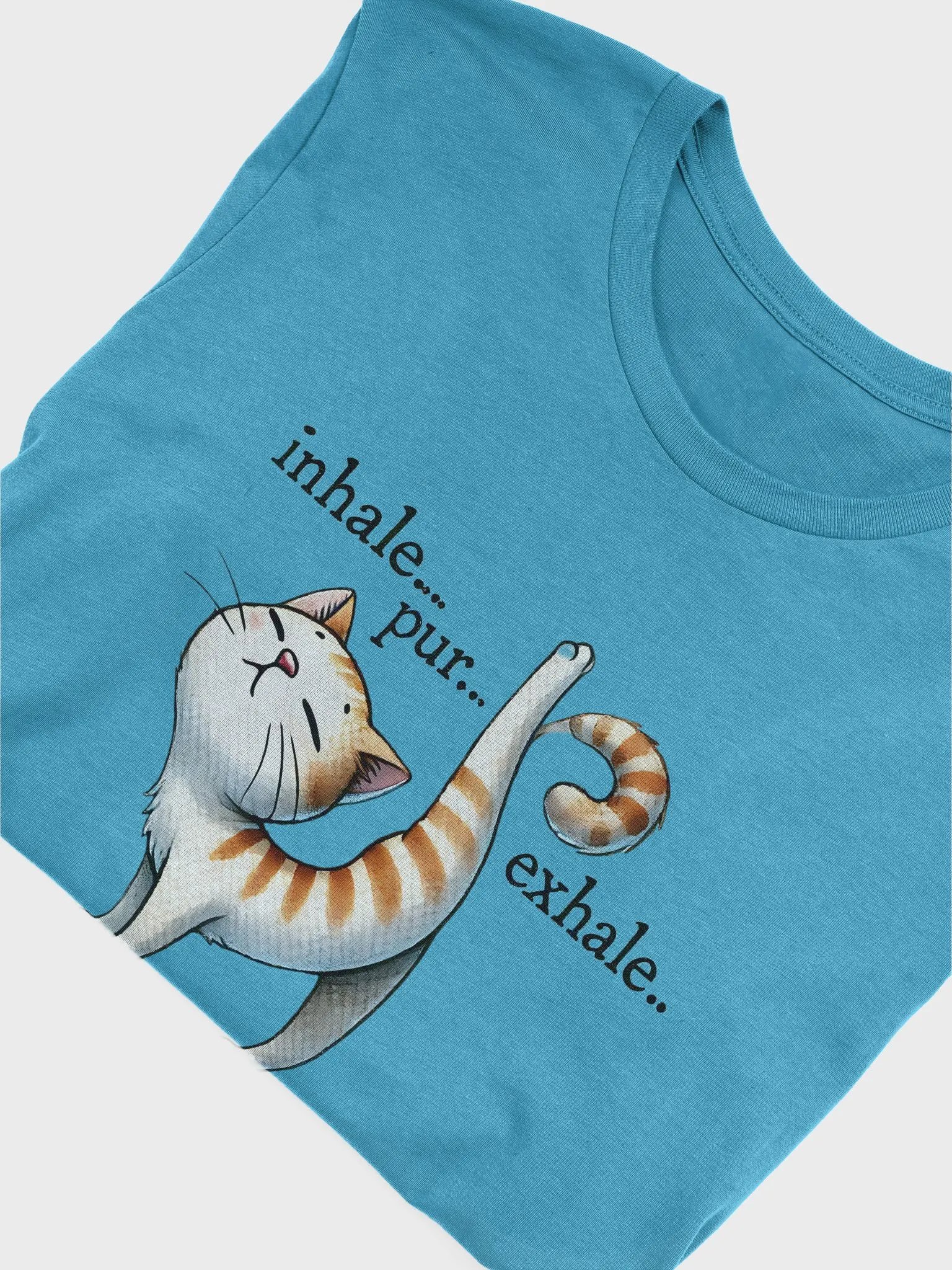 Inhale…Purr…Exhale - Yoga Cat T-Shirt product image (3)
