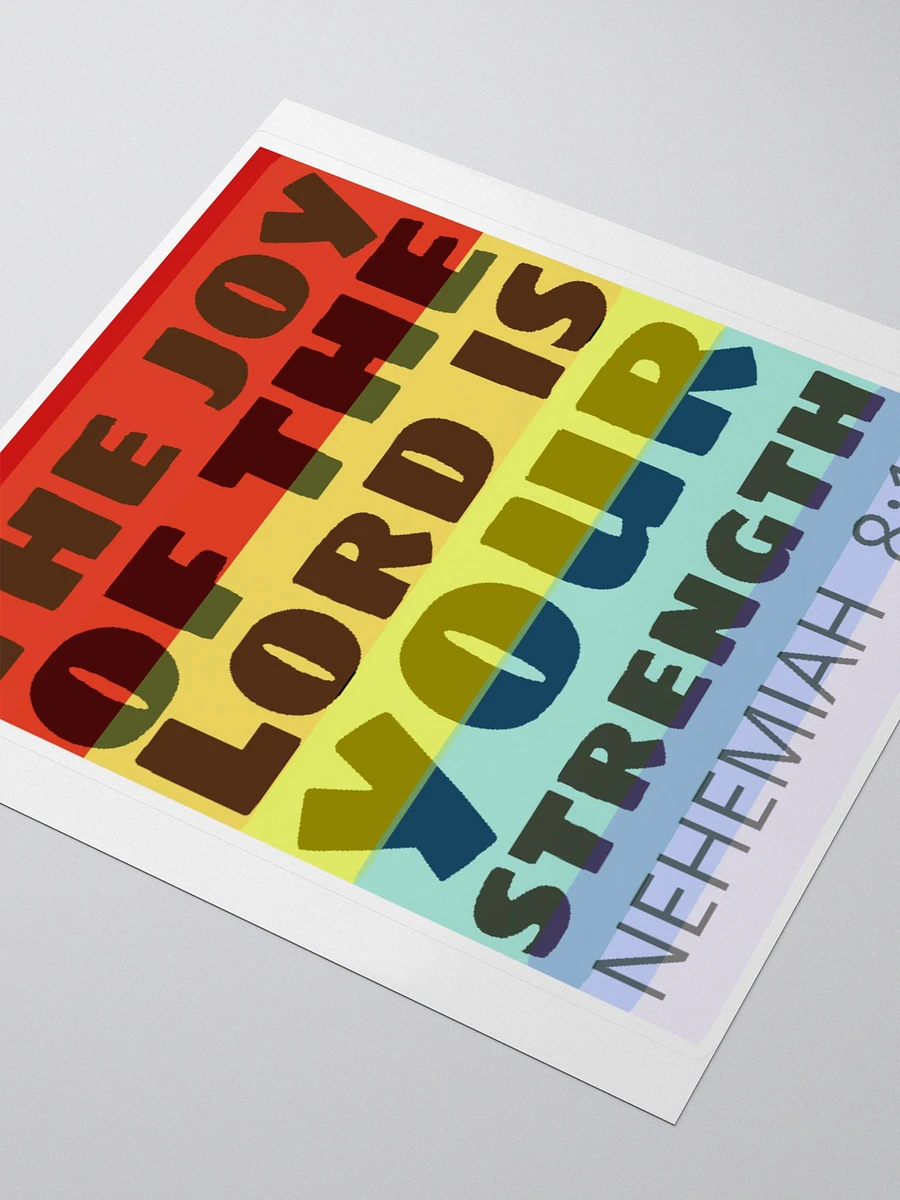 The Joy Of The Lord Is Your Strength- Nehemiah 8-10- Rainbow Sticker product image (3)