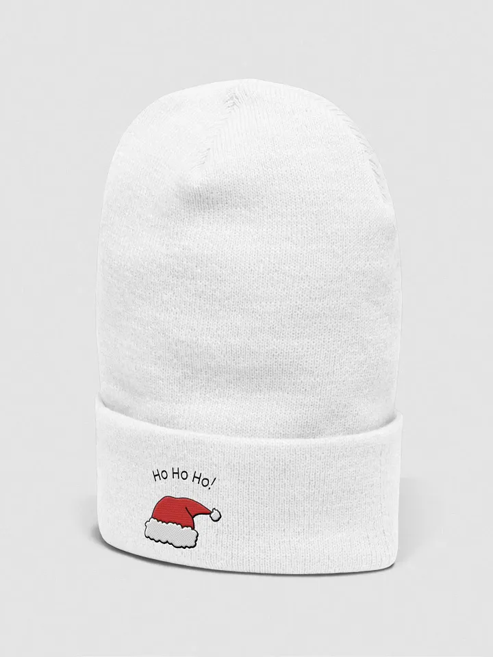 Santa Hat Beanie – HO HO HO Holiday Vibes product image (7)