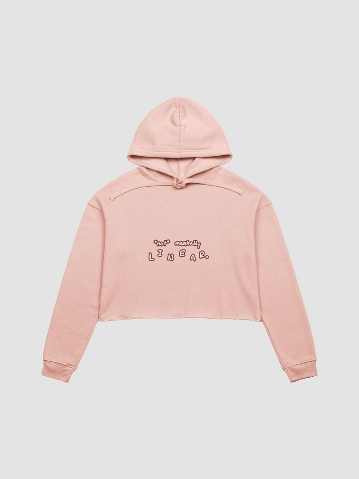 *not* mentally linear (lined design, #6D1616) fleece cropped hoodie product image (6)