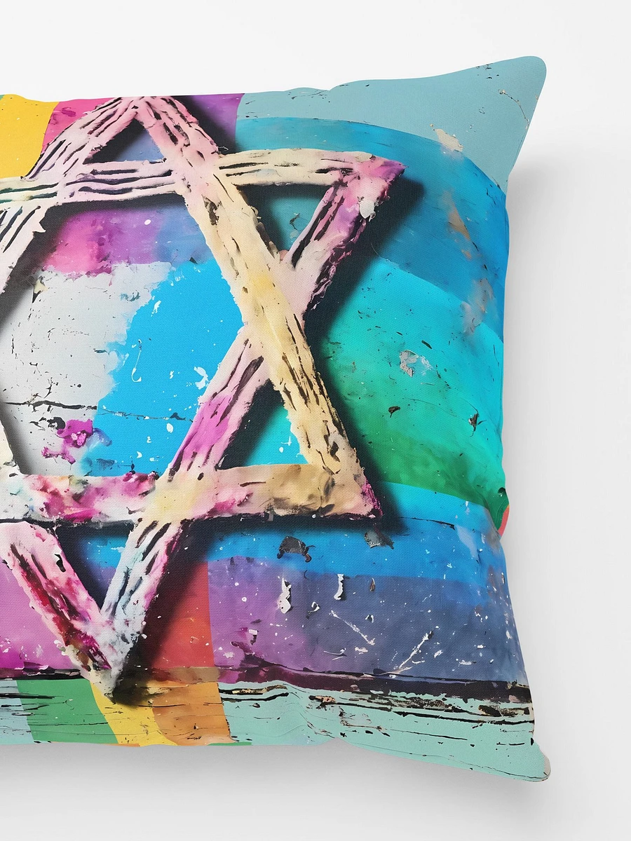 Colorful Star of David Shabby Chic Pillow product image (3)