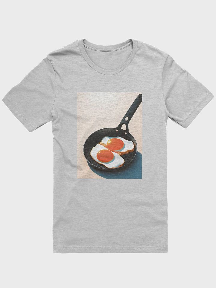 Fried eggs in a pan - illustrated in dotted raster style product image (1)