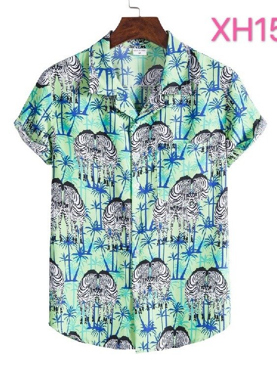 Hawaiian Beach Style Shirt Men's Casual Beach Suit Collar Short Sleeve product image (6)