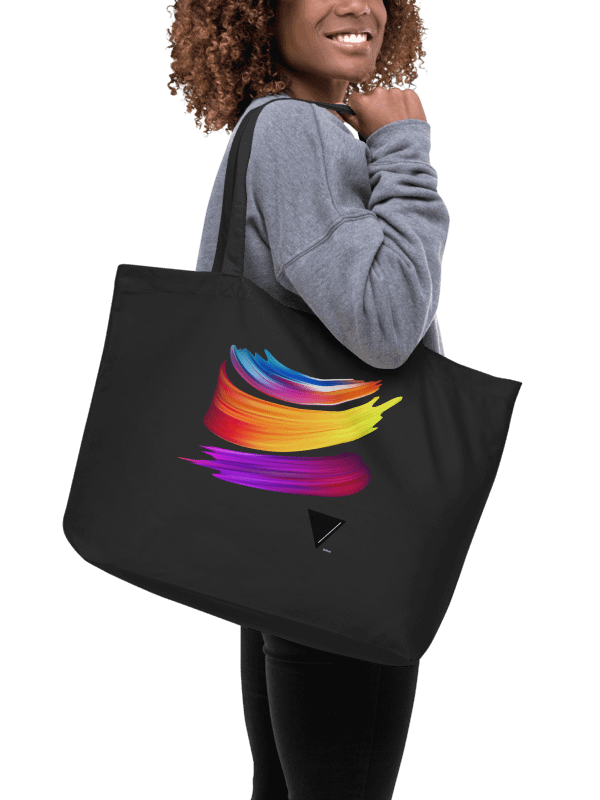 Vibrant Brush Strokes Organic Tote Bag product image (4)