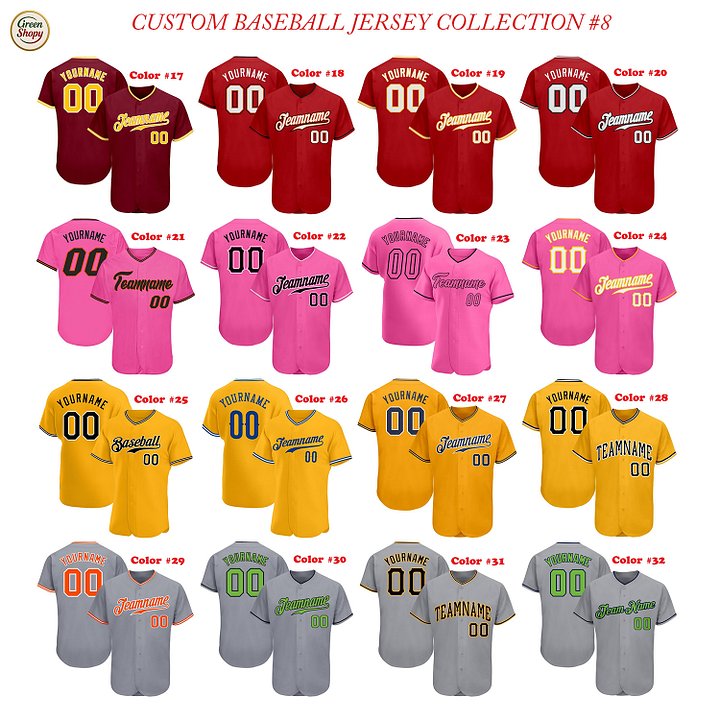 Authentic Baseball Jersey, Custom Baseball Jersey, Personalized Sport Jersey, All Color With No Lines product image (2)