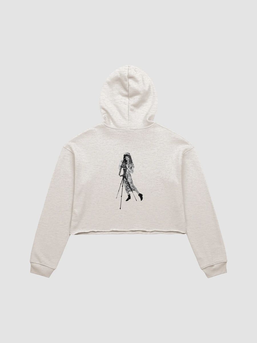 Botanical Camera Logo Crop Top Hoodie (Black Logo) product image (2)