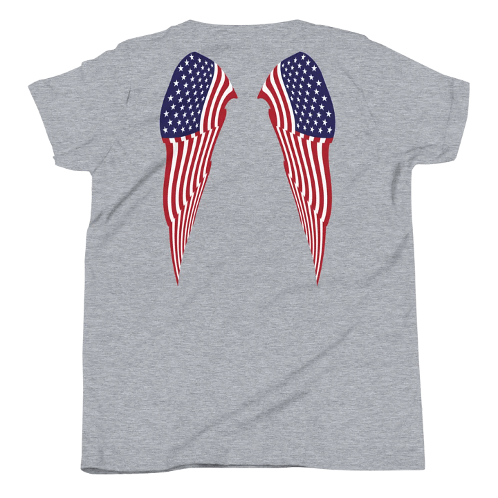 Stars and Stripes Ruffled Angel Wings Youth Tee product image (14)