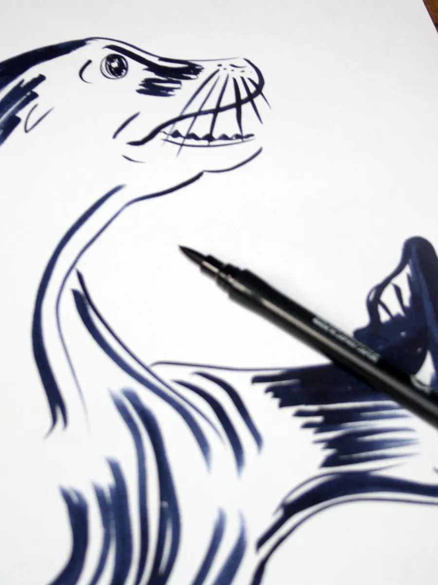 Happy Seal Original Drawing product image (3)