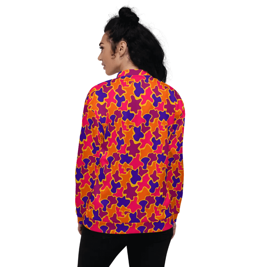 Multi Colored Pattern Blobs Bomber Jacket product image (7)
