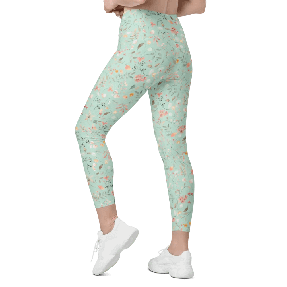 Floral Bliss Crossover Leggings with Pockets product image (7)