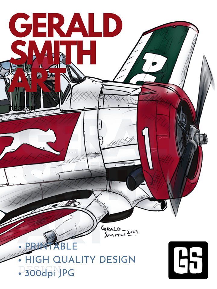 Aerobatic T-6 Harvard No 1 Aviation Art Gift Printable Wall Art product image (2)