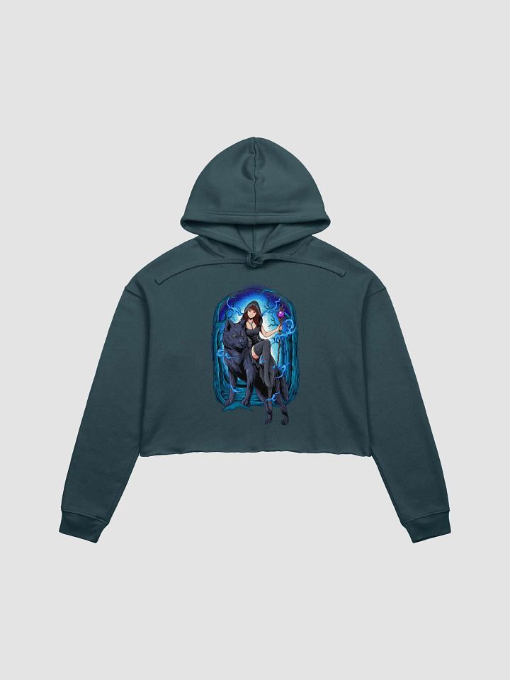 Mystical Wolf and Witch Crop Hoodie product image (2)