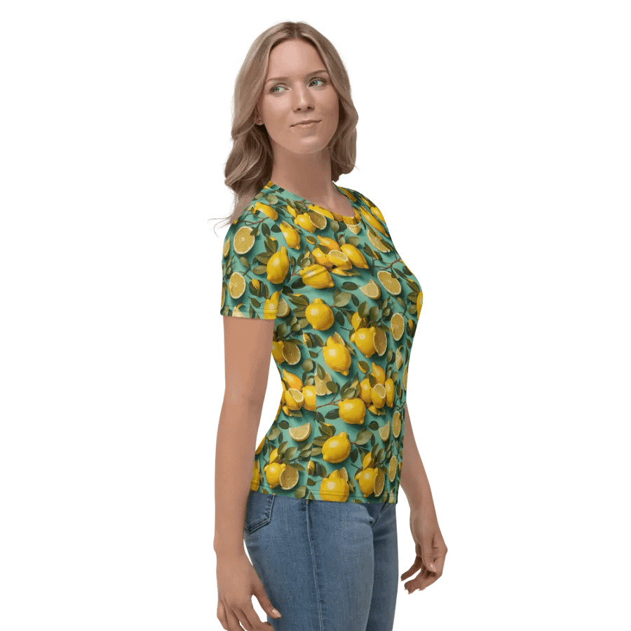Lemon Pattern All Over Print T-shirt product image (5)