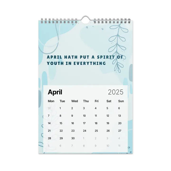 FLORAL INSPIRATIONAL QUOTES WALL CALENDAR 2025 product image (1)