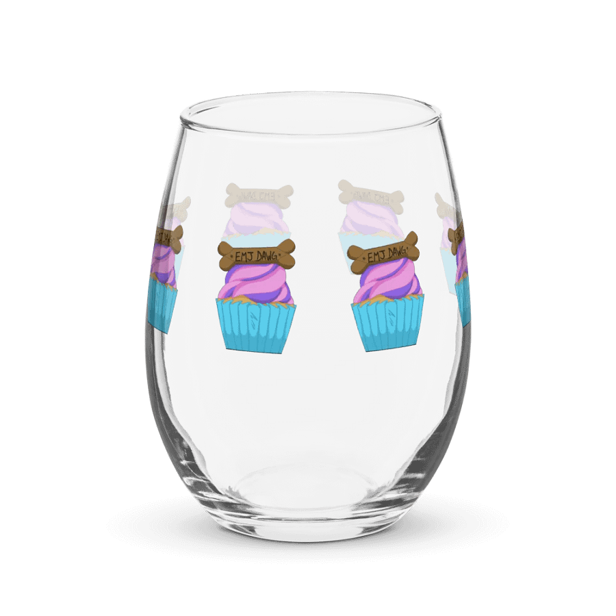 EmJDawg Cupcake Stemless Wine Glass product image (3)