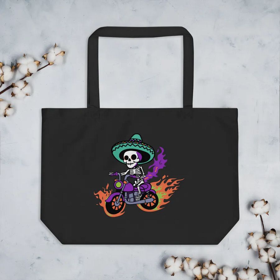 Bone to be Wild Colorful Organic Cotton Tote product image (5)