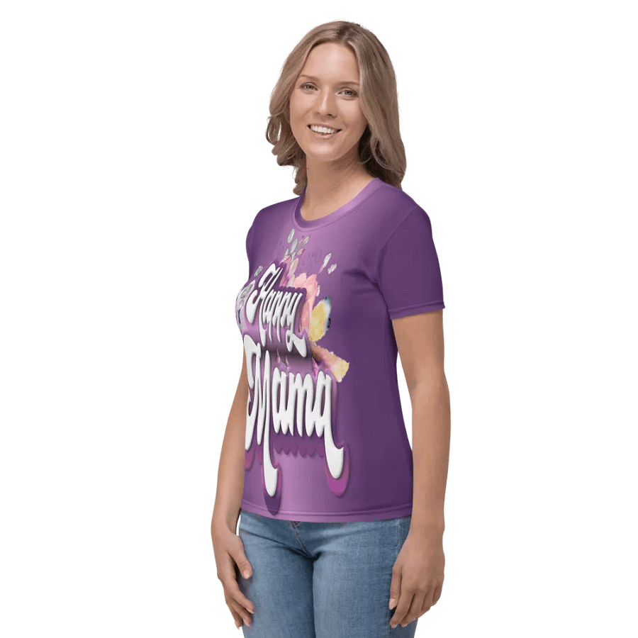 Happy Mama All Over Print T-shirt product image (4)