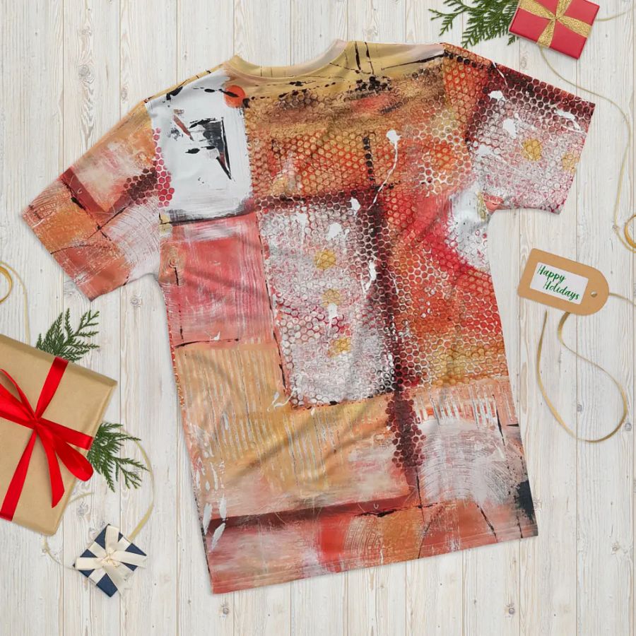 original painting mixed media, on all over print tshirt product image (11)
