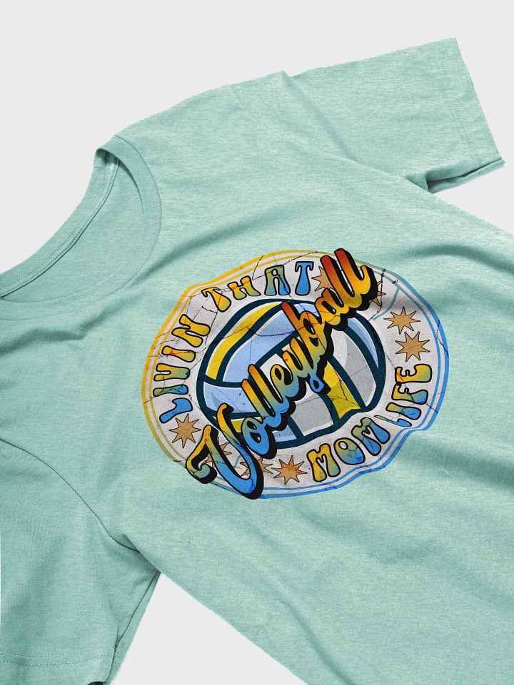 Livin That Mom Life Volleyball Circle T-Shirt product image (2)