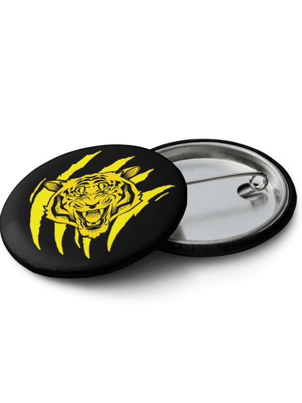 Juego de botones y pins de tigre rugiente product image (6)