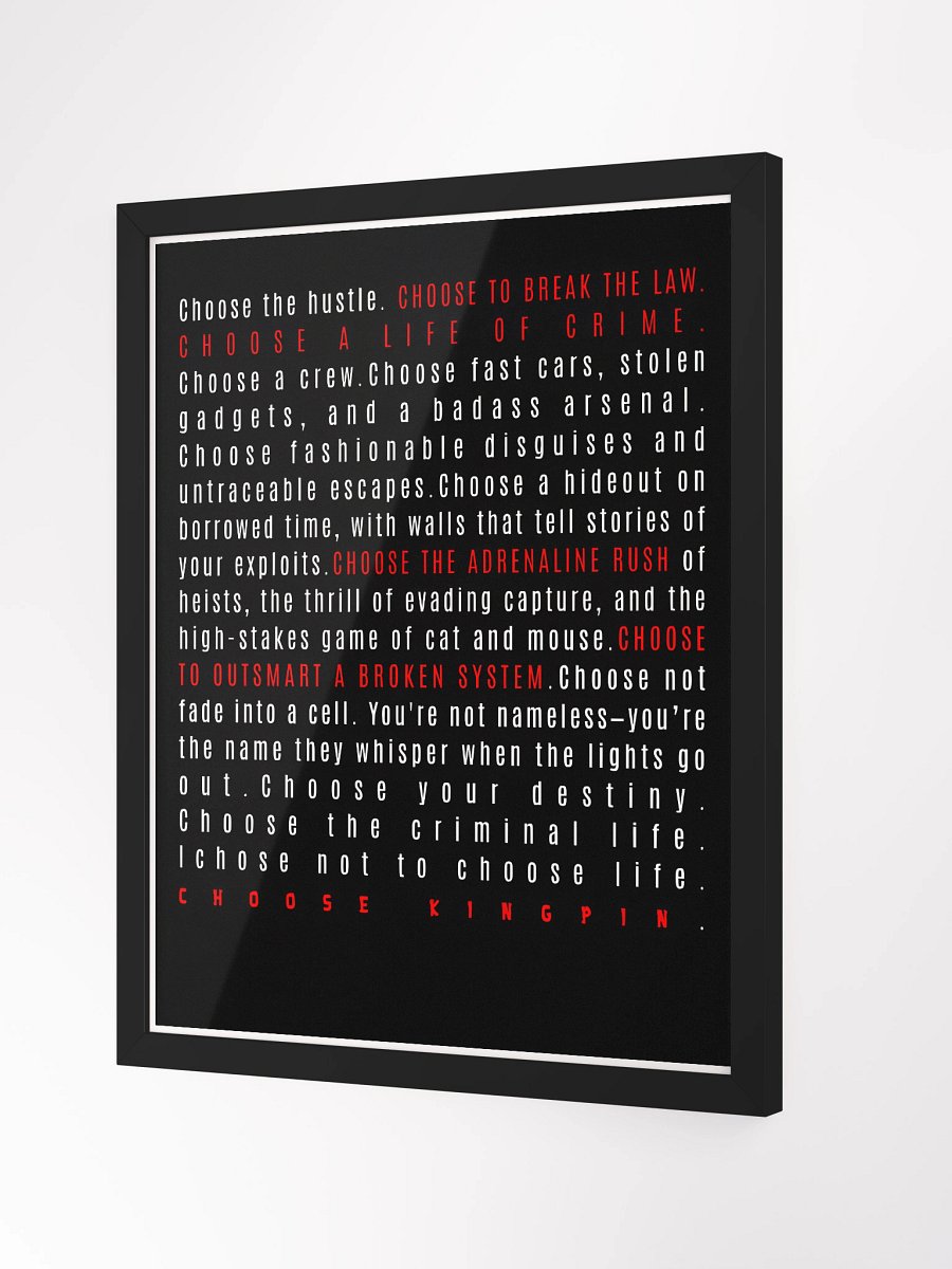 Choose the Hustle wall art product image (2)