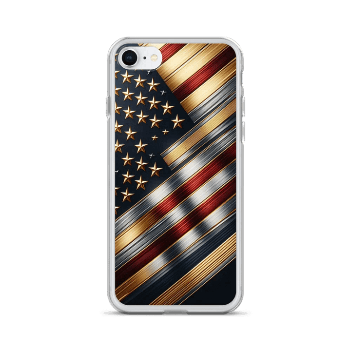 Patriotic Metal Flag iPhone Case product image (24)