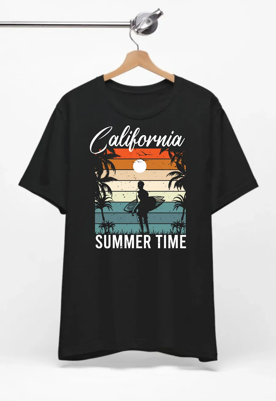California Dreaming Sunset Surf T-Shirt product image (1)