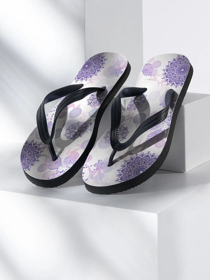 Lilac Mandala Pattern Flip-Flops product image (1)