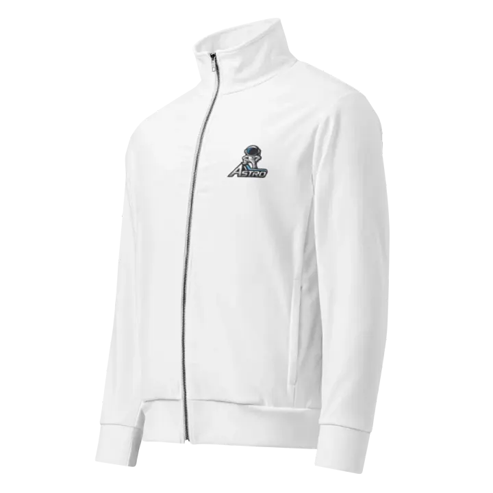 Astro Explorer White Recycled Unisex Zip-Up Track Jacket - Exclusive Sustainable Design product image (1)